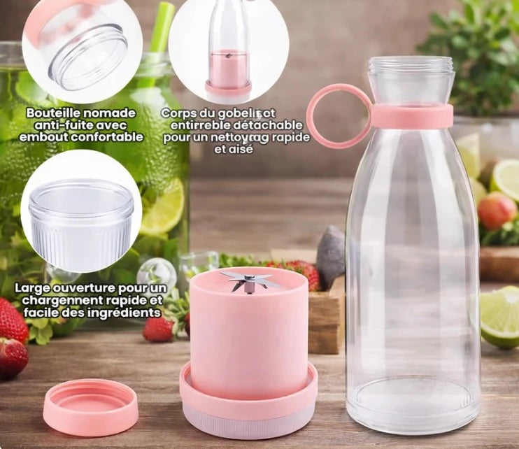 Votre Santé dans une Gourde — Mini Mixeur Rechargeable 2-en-1